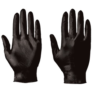 Medium ArmorTouch® Black 5.5g Premium Heavy Duty Nitrile Disposable Gloves - (Box of 100)